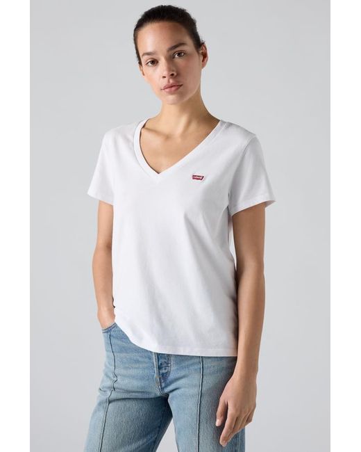 Camiseta De Cuello De Pico Perfect Levi's de color White