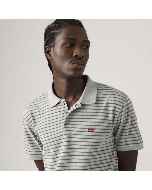 Levi's Gray Housemark Polo for men
