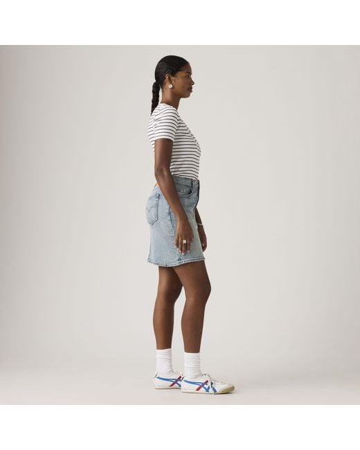 Levi's Mid Thigh Rok in het Blue