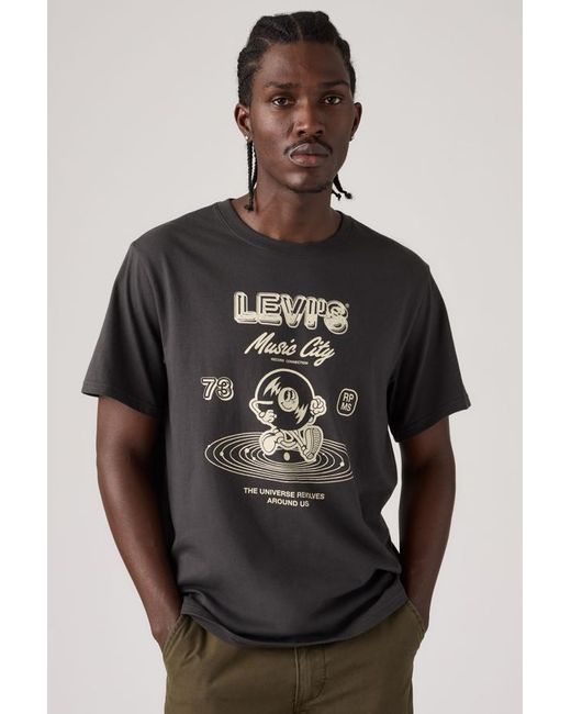 Levi's Black Relaxed Fit Graphic Tee for men