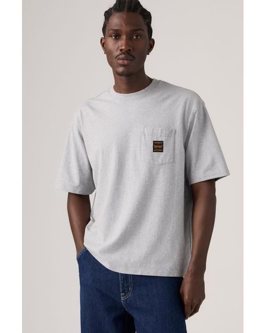 Levi's Gray Workwear Pocket Tee for men