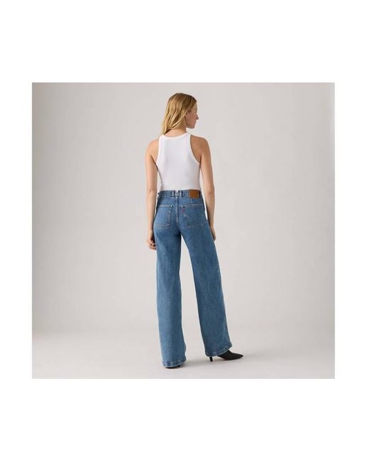 Jeans 728 A Vita Alta Con Gamba Ampia di Levi's in Blue