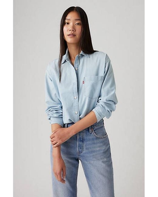 Levi's Blue Harlie Boyfriend Shirt