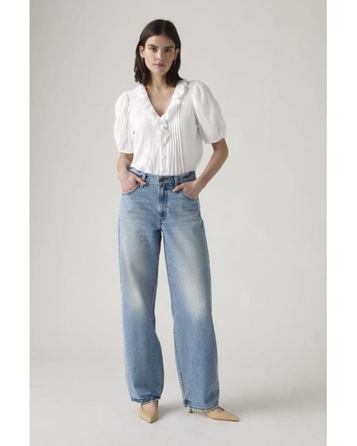 Levi's Blue Baggy Dad Jeans