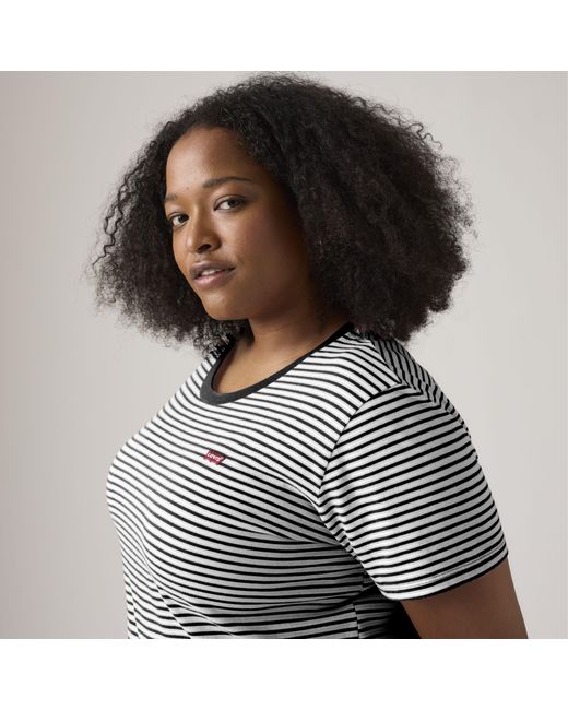 Levi's Het Perfect T Shirt (Grote Maat) in het Black