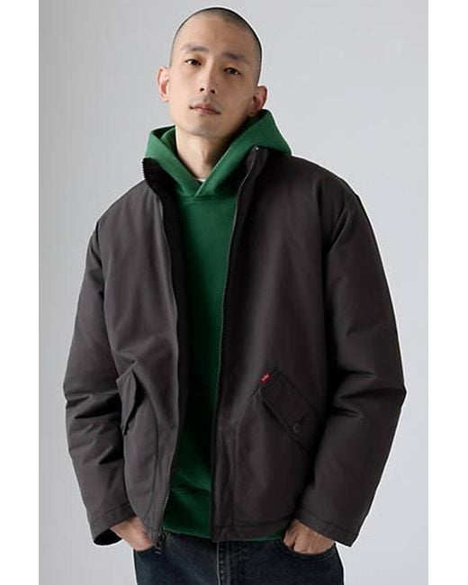 Levi's Gray Briggs Short Puffer Jacket for men