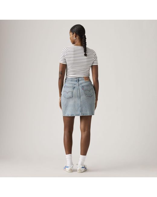 Levi's Mid Thigh Rok in het Blue