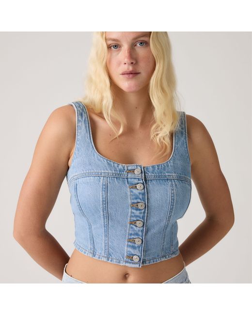 Levi's Blue Audra Seamed Top