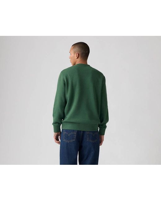 Felpa Girocollo di Levi's in Green da Uomo