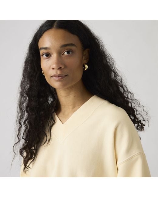 Levi's Blue Vintage V Neck Sweatshirt