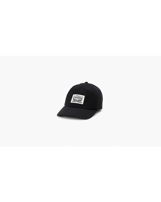 Levi's Black Relaxed Dad Heritage Cap for men