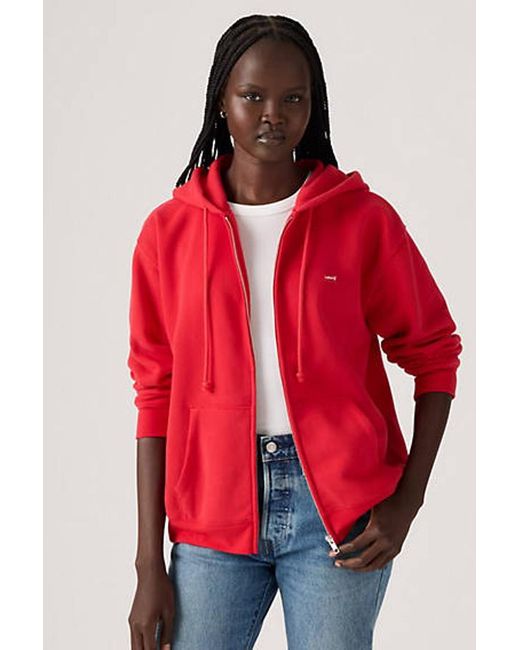 Levi's Red Everyday Zip Up Hoodie