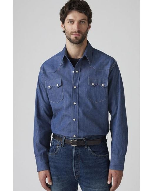 Levi's Blue Vintage Clothing Shorthorn Sawtooth Shirt for men
