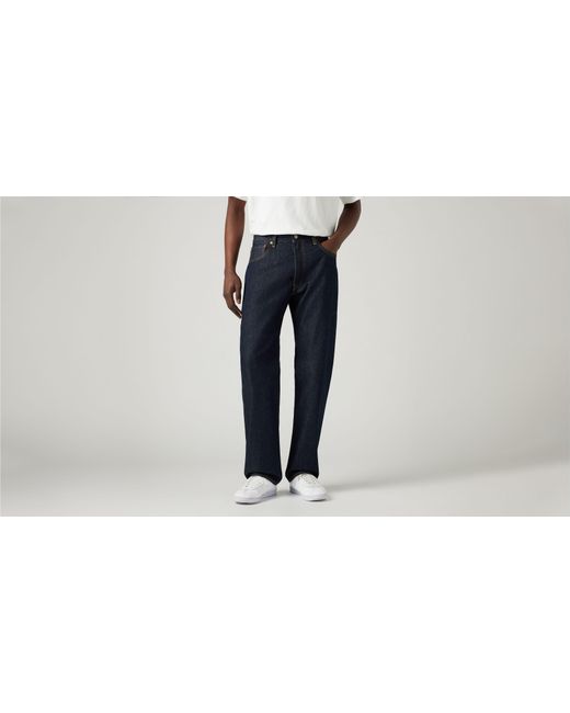 Levi's Blue 555 Relaxed Straight Jeans for men
