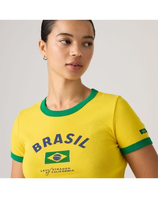 Levi's Yellow X World Cup Ringer Tee