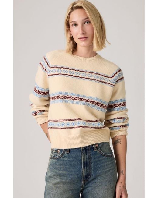 Levi's Natural Jolie Fairisle Crewneck Sweater