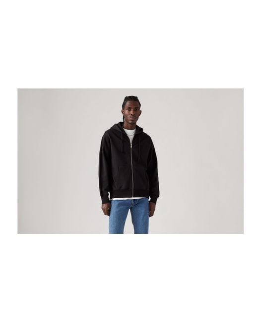 Levi's Black Authentic Full Zip Sweatshirt for men