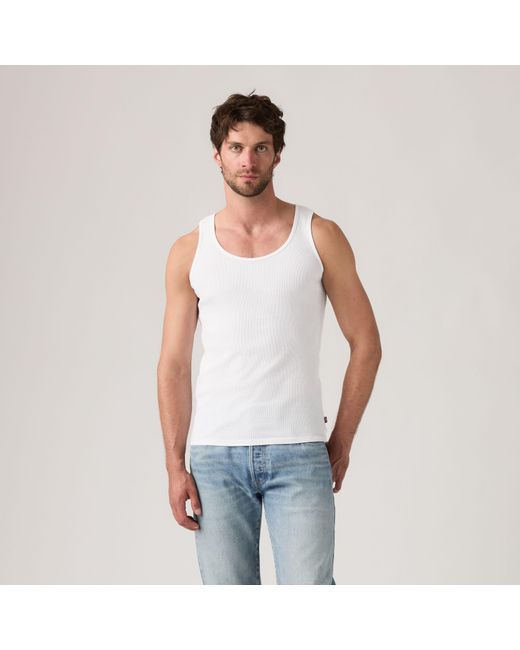 Levi's Rib Tanktop Set Van 2 in het Black voor heren