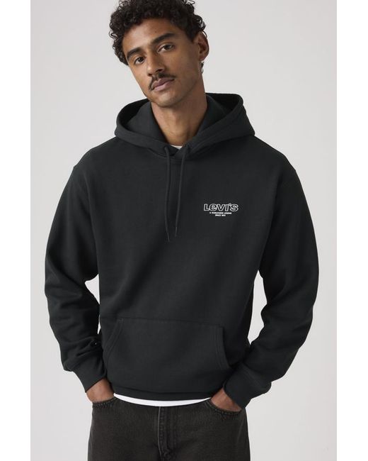 Levi's Black Relaxed Graphic Hoodie for men