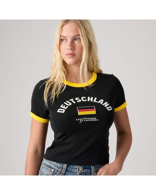 X World Cup Mini Ringer Tee Levi's de color Black