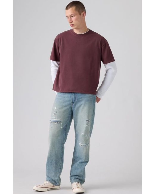 Levi's Red 568 Loose Straight Jeans for men