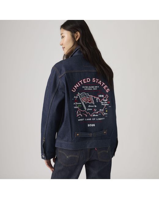 Levi's U. S. Soccer Type I Jack in het Blue voor heren