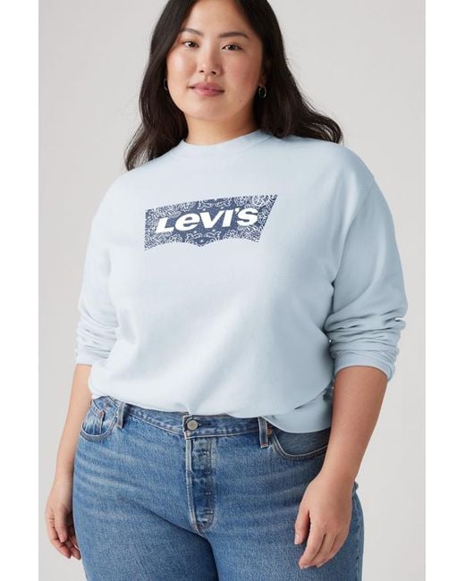 Levi's Blue Graphic Everyday Sweatshirt (Plus Size)