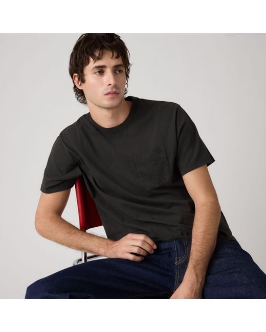 Levi's Black Essential Pocket Tee for men