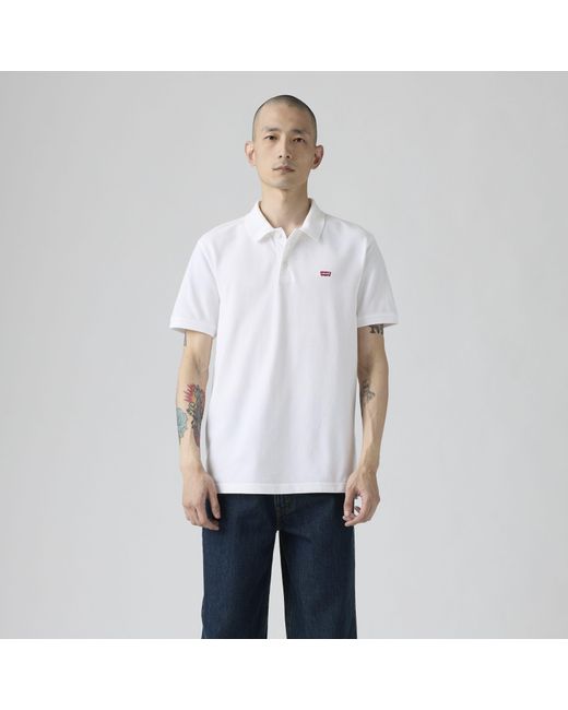 Levi's White Housemark Polo for men