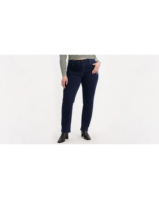 Levi's 724tm Rechte Jeans Met Hoge Taille in het Black