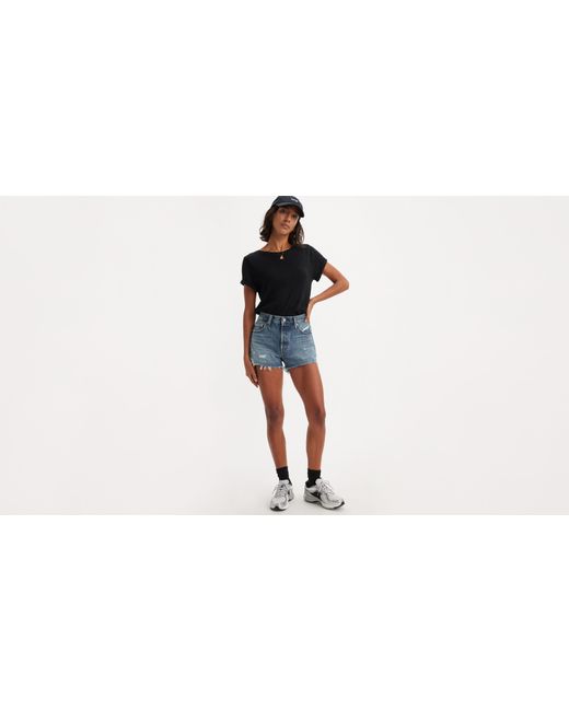 Levi's Black 501® original high rise jeans shorts