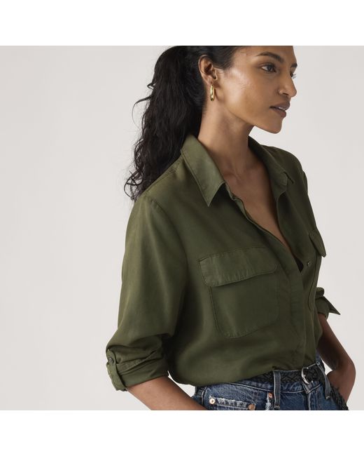 Levi's Green Elaine Utility Lightweight Shirt