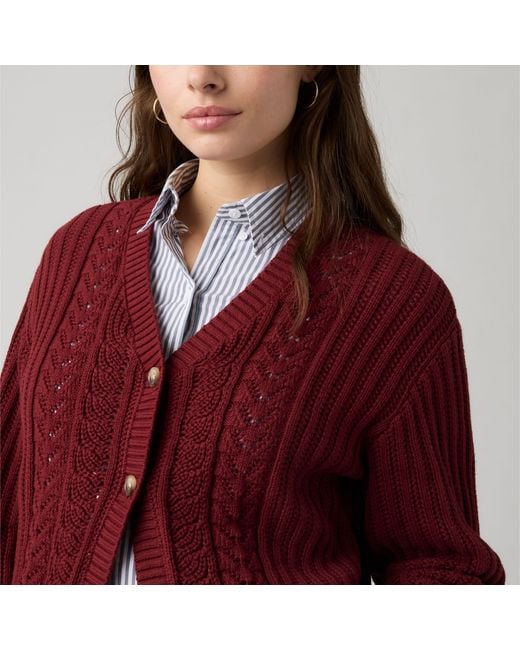 Levi's Red Snowflake Cardigan