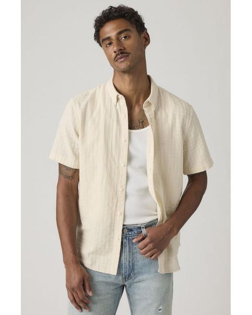 Levi's Natural Short Sleeve Authentic Button Down Shirt for men
