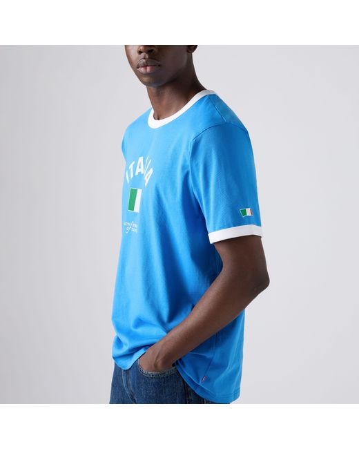 T Shirt Ringer Italia Levi's pour homme en coloris Blue