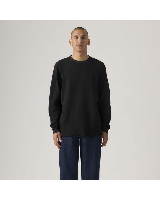Levi's Black Long Sleeve Relaxed Thermal Tee for men