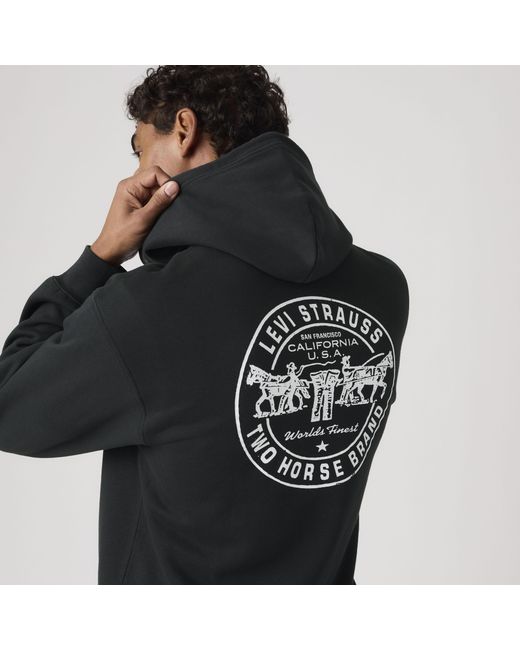 Levi's Black Relaxed Graphic Hoodie for men
