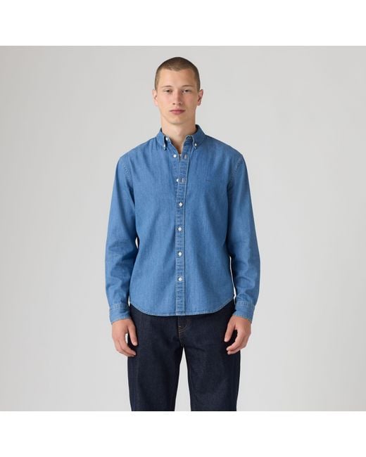 Levi's Authentic Overhemd Met Knopen in het Blue voor heren