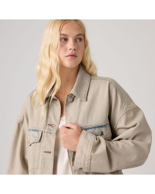 Levi's Natural Loose Crop Trucker Jacket