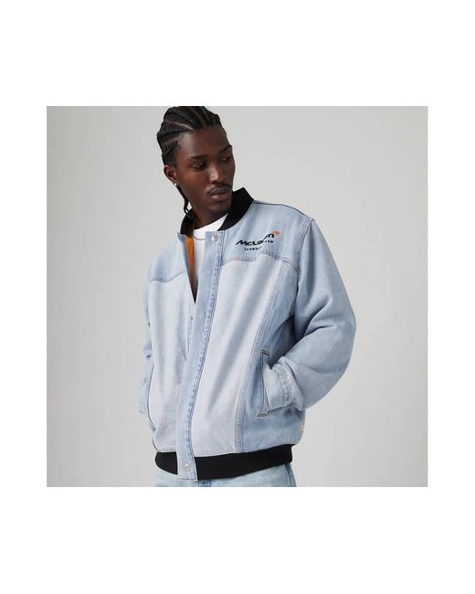 Levi's X Mclaren Racing Track Trucker Jacket in Blue for Men | Lyst UK