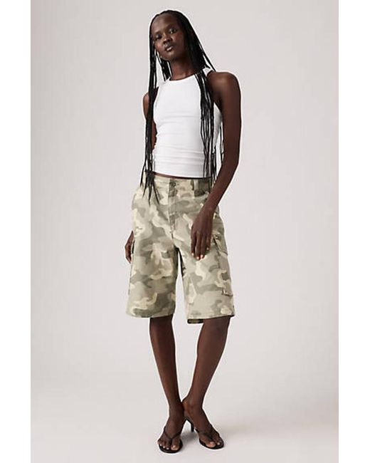 Levi's Natural Baggy Dad Cargo Shorts