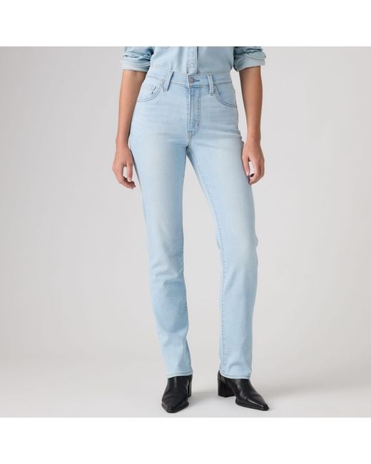 Levi's Blue 722 High Rise Slim Jeans