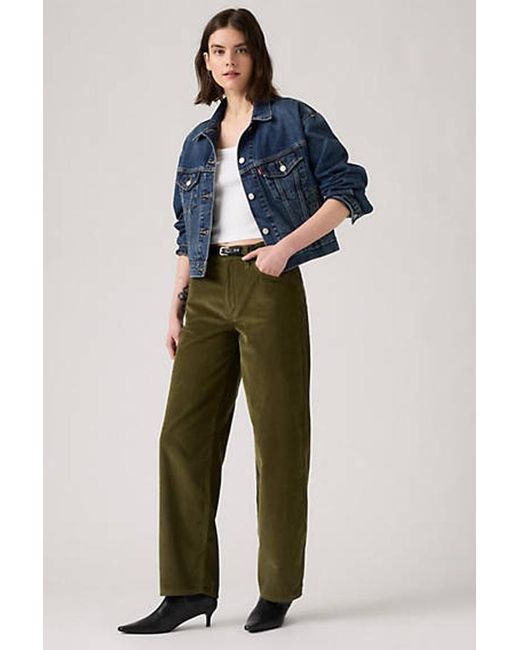 Levi's Blue Baggy Dad Corduroy Pants