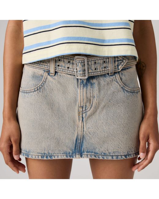 Minifalda Con Cinturón Levi's de color Gray