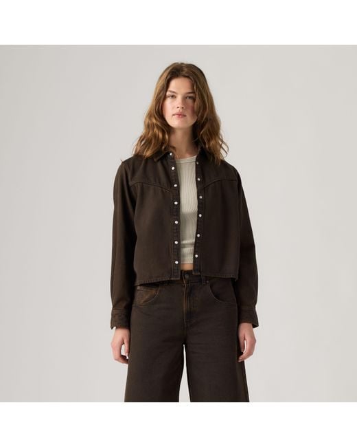 Levi's Logan Lightweight Shacket in het Black