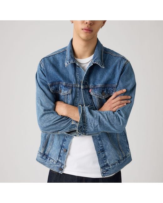 Levi's Relaxed Trucker Jacket in het Blue voor heren