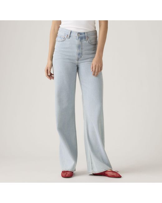 Levi's Blue Ribcage Wide Leg Lightweight Jeans