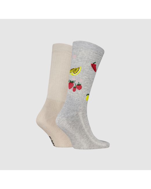 Regular Cut Fruit Socks 2 Pack Levi's pour homme en coloris Gray
