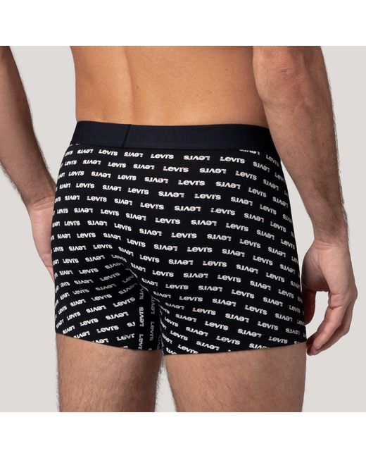 Logo Boxer Brief 2 Pack Levi's de hombre de color Black