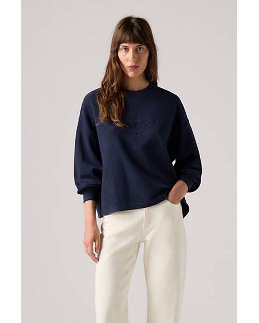 Sudadera De Cuello Redondo Graphic Leo Levi's de color Blue